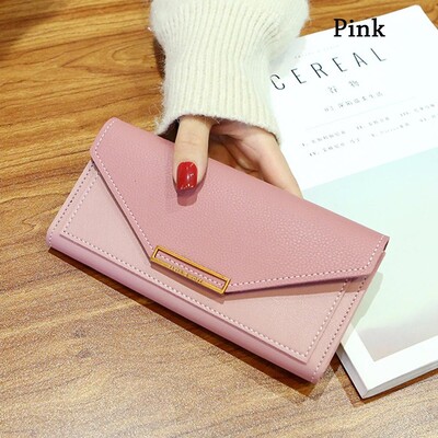 Portofele lungi în 5 culori pentru femei, la modă, din piele PU, portofel cu fermoar pentru doamnă, geantă de bani, poșetă, buzunar pentru telefon