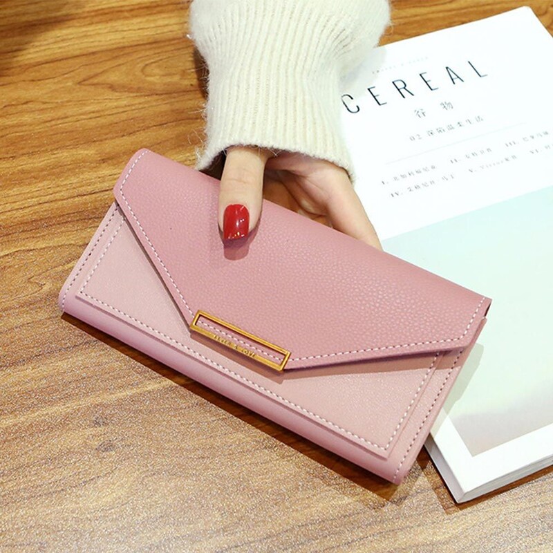 Portofele lungi în 5 culori pentru femei, la modă, din piele PU, portofel cu fermoar pentru doamnă, geantă de bani, poșetă, buzunar pentru telefon