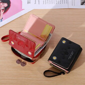 1kom muške modne izvezene torbice za novčiće ljubavi, trostruki držač za kartice, novčanik s više utora za kartice