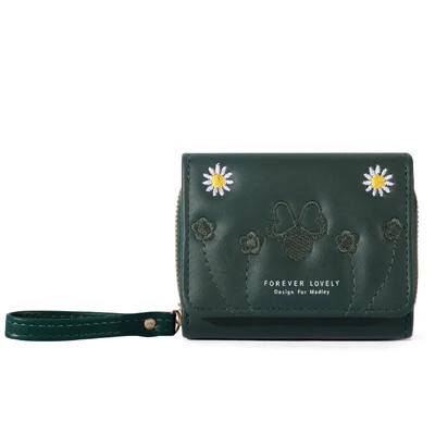 1kom muške modne izvezene torbice za novčiće ljubavi, trostruki držač za kartice, novčanik s više utora za kartice