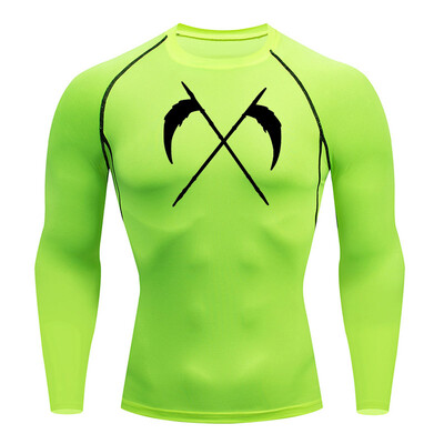 Cămașă cu mânecă scurtă de compresie Tricou de vară pentru bărbați Fitness Uscare rapidă Top sport rashgarda MMA Tricou cu mâneci lungi a doua piele