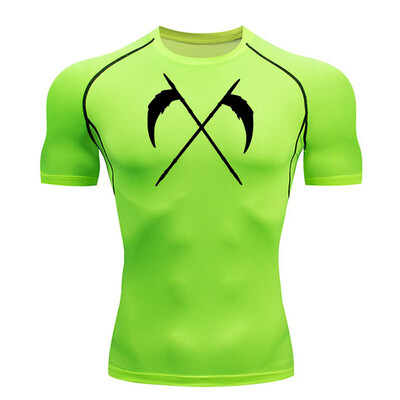 Cămașă cu mânecă scurtă de compresie Tricou de vară pentru bărbați Fitness Uscare rapidă Top sport rashgarda MMA Tricou cu mâneci lungi a doua piele