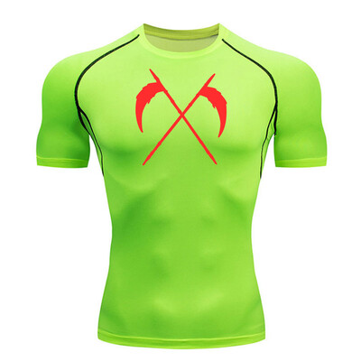 Cămașă cu mânecă scurtă de compresie Tricou de vară pentru bărbați Fitness Uscare rapidă Top sport rashgarda MMA Tricou cu mâneci lungi a doua piele