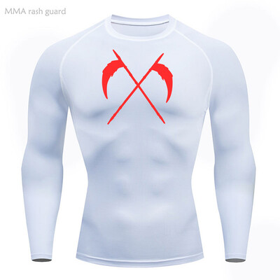 Cămașă cu mânecă scurtă de compresie Tricou de vară pentru bărbați Fitness Uscare rapidă Top sport rashgarda MMA Tricou cu mâneci lungi a doua piele