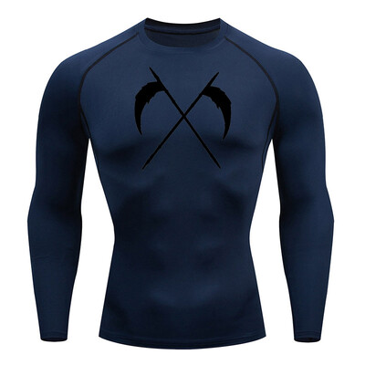 Cămașă cu mânecă scurtă de compresie Tricou de vară pentru bărbați Fitness Uscare rapidă Top sport rashgarda MMA Tricou cu mâneci lungi a doua piele
