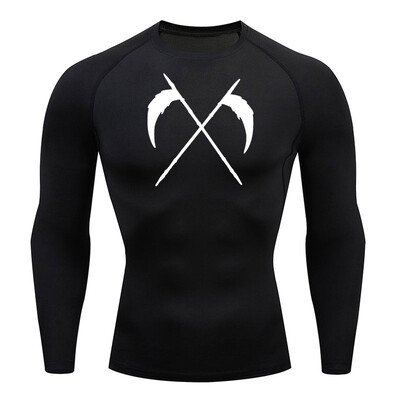 Cămașă cu mânecă scurtă de compresie Tricou de vară pentru bărbați Fitness Uscare rapidă Top sport rashgarda MMA Tricou cu mâneci lungi a doua piele