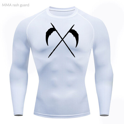 Cămașă cu mânecă scurtă de compresie Tricou de vară pentru bărbați Fitness Uscare rapidă Top sport rashgarda MMA Tricou cu mâneci lungi a doua piele