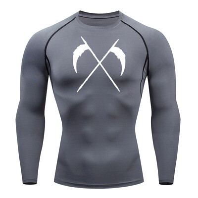 Cămașă cu mânecă scurtă de compresie Tricou de vară pentru bărbați Fitness Uscare rapidă Top sport rashgarda MMA Tricou cu mâneci lungi a doua piele