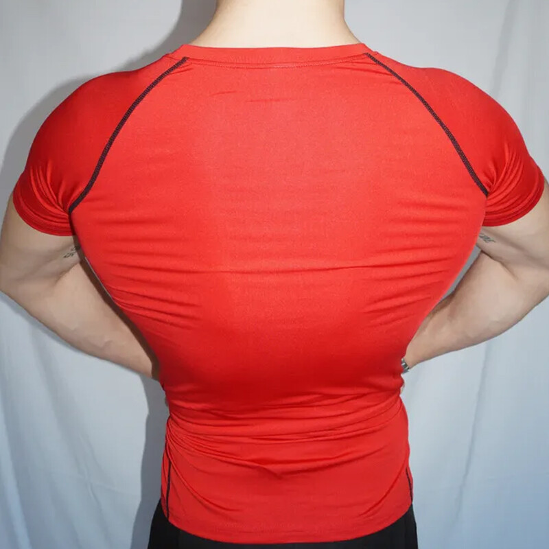 Cămașă cu mânecă scurtă de compresie Tricou de vară pentru bărbați Fitness Uscare rapidă Top sport rashgarda MMA Tricou cu mâneci lungi a doua piele