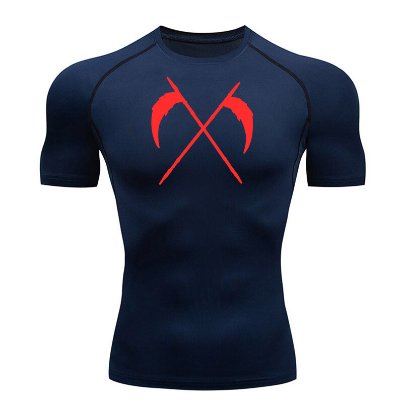 Cămașă cu mânecă scurtă de compresie Tricou de vară pentru bărbați Fitness Uscare rapidă Top sport rashgarda MMA Tricou cu mâneci lungi a doua piele