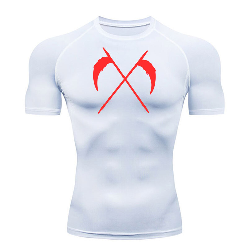 Cămașă cu mânecă scurtă de compresie Tricou de vară pentru bărbați Fitness Uscare rapidă Top sport rashgarda MMA Tricou cu mâneci lungi a doua piele