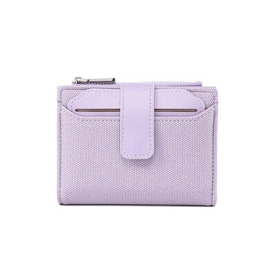 Portofel scurt pliabil pentru femei la modă, de înaltă calitate, din piele PU, cu fermoar, pentru monede, de culoare solidă, versatil, geantă, suport pentru carduri