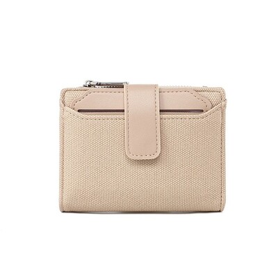 Portofel scurt pliabil pentru femei la modă, de înaltă calitate, din piele PU, cu fermoar, pentru monede, de culoare solidă, versatil, geantă, suport pentru carduri