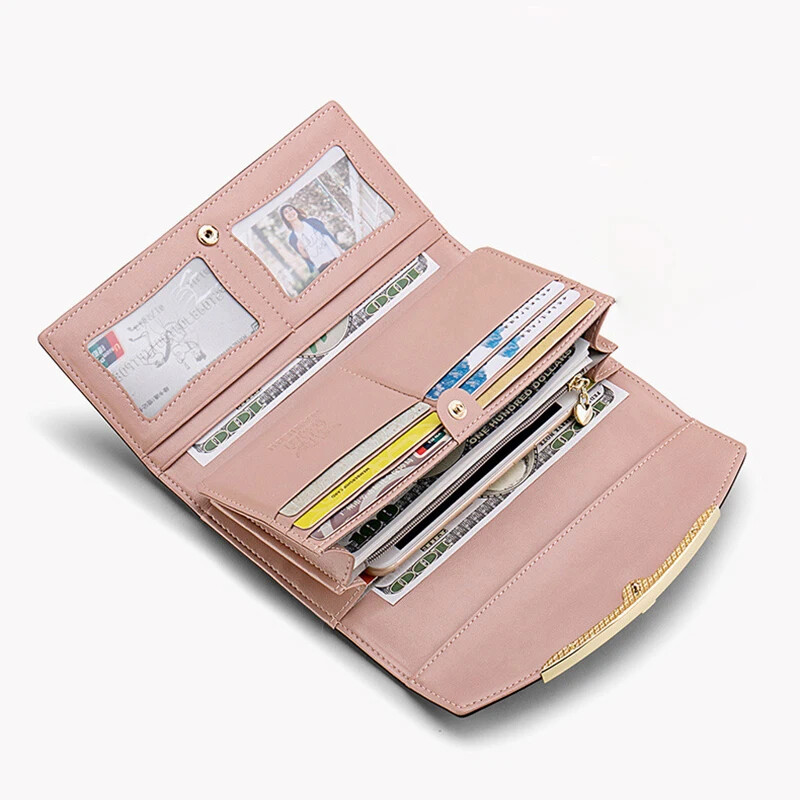 Ženski novčanici Luksuzne torbice od prave kože za žene Modne dugačke, elegantne torbe za novac 2022. Držač kartica Džep za novčiće محفظة كروت