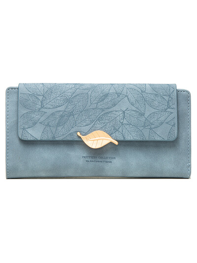 Poșetă pentru femei, design de nișă, retro, simplă, geantă lungă pentru telefon mobil, poșetă pentru femei cu frunze mate, noua tendință, portofel pentru femei 2023