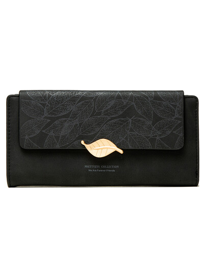 Poșetă pentru femei, design de nișă, retro, simplă, geantă lungă pentru telefon mobil, poșetă pentru femei cu frunze mate, noua tendință, portofel pentru femei 2023