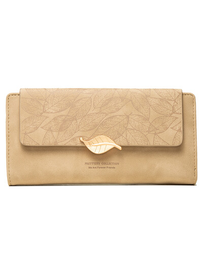 Poșetă pentru femei, design de nișă, retro, simplă, geantă lungă pentru telefon mobil, poșetă pentru femei cu frunze mate, noua tendință, portofel pentru femei 2023