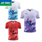 YONEX 2024 Noi uniforme de competiție de badminton Tricouri cu mâneci scurte pentru bărbați și femei, cu uscare rapidă, respirabile