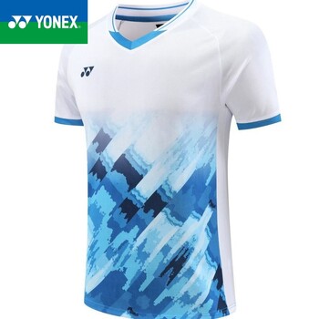 YONEX 2024 Νέα στολές μπάντμιντον Ανδρικές και γυναικείες μπλούζες με μύγα μανίκια που στεγνώνουν γρήγορα και αναπνέουν κοντομάνικα μπλουζάκια