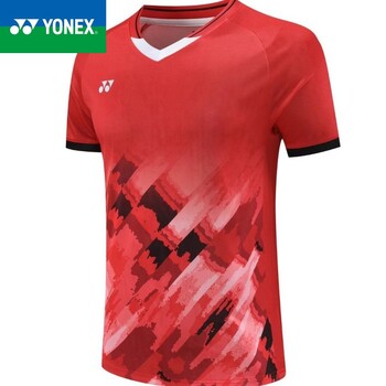 YONEX 2024 Νέα στολές μπάντμιντον Ανδρικές και γυναικείες μπλούζες με μύγα μανίκια που στεγνώνουν γρήγορα και αναπνέουν κοντομάνικα μπλουζάκια