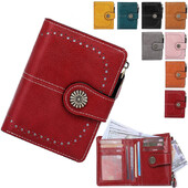 Ženski kratki novčanik, jednostavna obična poliuretanska spojka, ležerni trendi držač kartica, višenamjenska torba za kartice za novčiće za svakodnevnu upotrebu