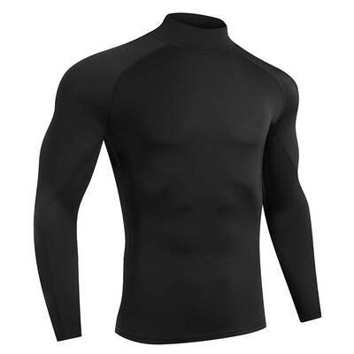 Tricou pentru alergare pentru bărbați, cu uscare rapidă, pentru culturism, cămașă sport cu mânecă lungă, top de compresie, fitness, strâns, Rashgard, tricou pentru gimnastică pentru bărbați