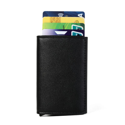 Vīrieši Sievietēm Unisex Smart Rfid Anti Blocking Alumīnija maka ID kredītkartes turētāja futrālis Oglekļa šķiedras Vīriešu biznesa plāns plāns maciņš