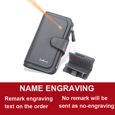 2024 Ženski dugi novčanici Graviranje imena vrhunske kvalitete 15 držača kartica Klasična ženska torbica Brand novčanik za žene