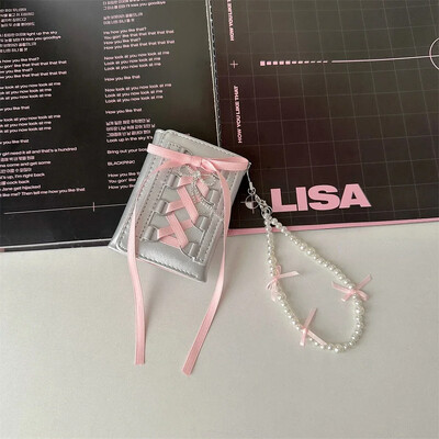 Portofele dulci argintii MOBO pentru femei Y2k, cu curele de designer, originală, la modă, scurtă, cu monede, stil coreean, ocazional, nou portofel drăguț