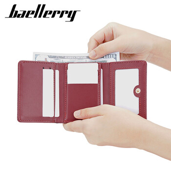 Baellerry New Short Women Wallet Coin Pocket Crocodile Pattern Female Portable Photo Holder Wallet For Girls Hasp Card Holder