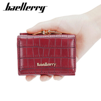 Baellerry New Short Women Wallet Coin Pocket Crocodile Pattern Female Portable Photo Holder Wallet For Girls Hasp Card Holder