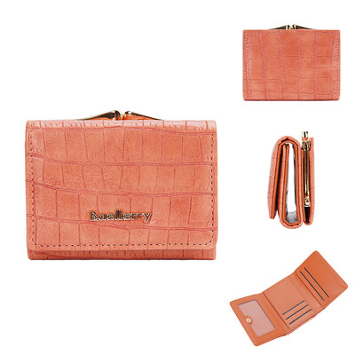 Baellerry jauns īss sieviešu maks monētu kabatas krokodila raksts sieviešu somiņa fotoattēlu turētājs Maks meitenēm, Hasp karšu turētājs