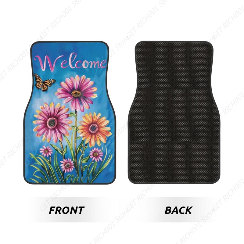 Summer Flowers Spring Fluture Covor Covorașe pentru mașini, Accesorii auto Față Spate Covoraș Covoraș Covoraș Covoraș pentru mașină