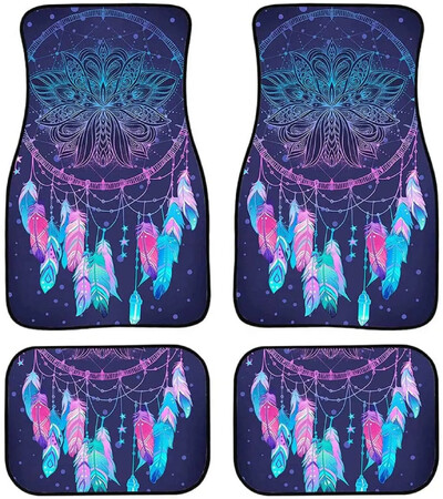 Snilety Blue Butterfly Pattern Automašīnas Grīdas Paklājiņi Gumijas Pamatne 4 Dabiņas, Sieviešu Meitenes Pilns Komplekts Auto Priekšējie Aizmugurējie Grīdas Paklāji Heavy D