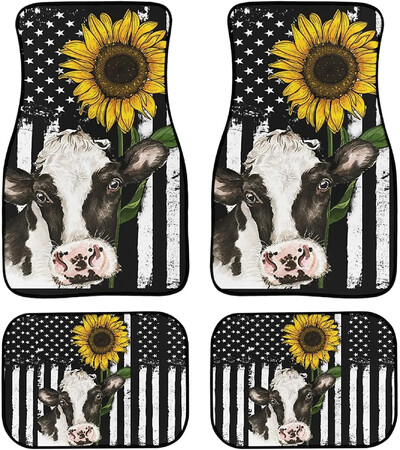 Snilety Blue Butterfly Pattern Automašīnas Grīdas Paklājiņi Gumijas Pamatne 4 Dabiņas, Sieviešu Meitenes Pilns Komplekts Auto Priekšējie Aizmugurējie Grīdas Paklāji Heavy D