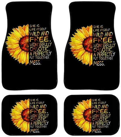 Covoraș elegant Fluture Roz pentru Mașină SUV Camion Potrivire universală Covoare față/spate pentru femei