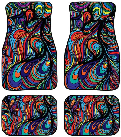 Covoraș elegant Fluture Roz pentru Mașină SUV Camion Potrivire universală Covoare față/spate pentru femei