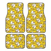 Yellow Duck 4BUC Crystal Velvet Covoraș pentru podea pentru mașină pentru femei, Covoraș pentru podea auto anti-fouling Accesorii pentru interiorul mașinii
