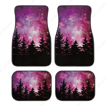 Forest Purple Galaxy Auto Μοκέτες Μπροστινό Πίσω Δάπεδο Πατάκια αυτοκινήτου Universal Fit Σετ 4 τεμαχίων για Automative