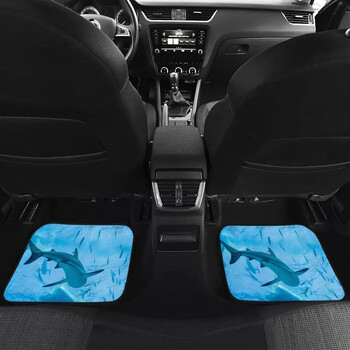 Shark Car Mats Blue Whale Shark Fish Προσαρμοσμένα πατάκια αυτοκινήτου, Universal Fit Auto πατάκια σετ 4, Fit Most Vehicle