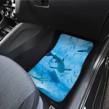 Shark Car Mats Blue Whale Shark Fish Προσαρμοσμένα πατάκια αυτοκινήτου, Universal Fit Auto πατάκια σετ 4, Fit Most Vehicle