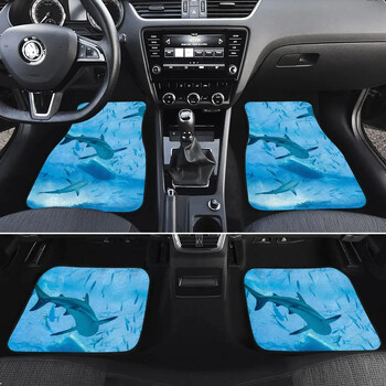 Shark Car Mats Blue Whale Shark Fish Προσαρμοσμένα πατάκια αυτοκινήτου, Universal Fit Auto πατάκια σετ 4, Fit Most Vehicle