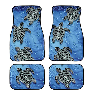 Automobiļu grīdas paklāji, Sea Turtle Print automašīnu grīdas paklāji Universālie automašīnu piederumi Priekšējais aizmugurējais pretslīdes paklājs SUV kravas furgonam