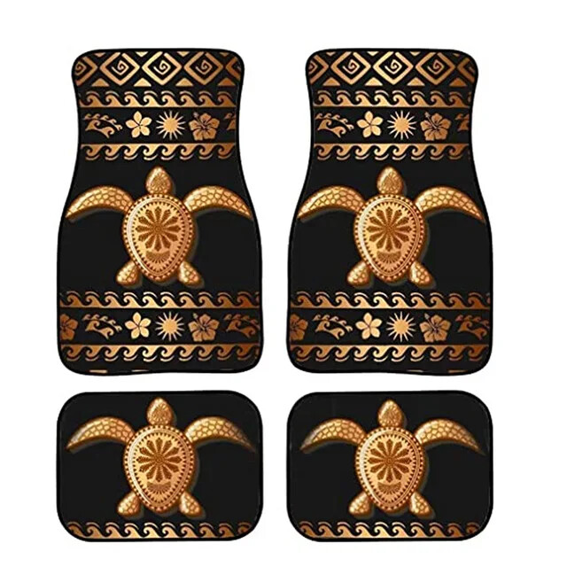 Automobiļu grīdas paklāji, Sea Turtle Print automašīnu grīdas paklāji Universālie automašīnu piederumi Priekšējais aizmugurējais pretslīdes paklājs SUV kravas furgonam