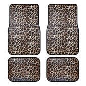 Covorașe decorative pentru podea auto cu imprimeu leopard, antiderapante, pentru toate vremea