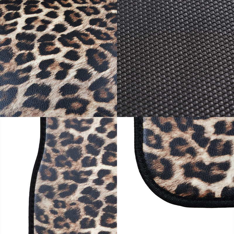 Covorașe decorative pentru podea auto cu imprimeu leopard, antiderapante, pentru toate vremea