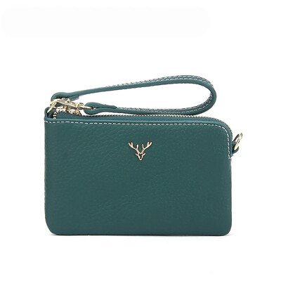 Portofele și portofele pentru monede din piele naturală pentru femei 2025, la modă, fermoar, suport pentru carduri de credit, portofel, scurtă, pentru dama, de designer