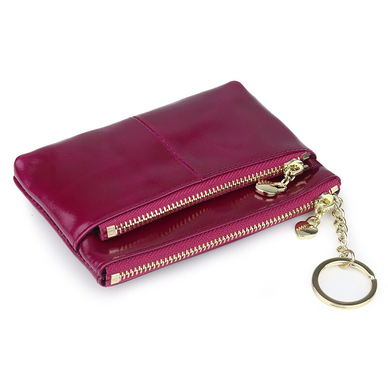 Senorita Fashion Vintage Femei Portmonetă din piele naturală Fermoar Portofel mic din piele de vacă ulei