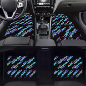 Universāls JDM Racing Styling maskēšanās zils Retro HKS grīdas paklājs salona apdares paklājs auto aksesuāri automašīnu veidošanai