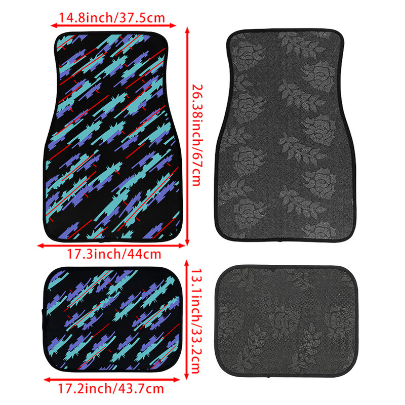 Universāls JDM Racing Styling maskēšanās zils Retro HKS grīdas paklājs salona apdares paklājs auto aksesuāri automašīnu veidošanai